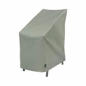 27 in. Square x 49 in. H, Sage Green Basics Stackable Patio Chair Cover
