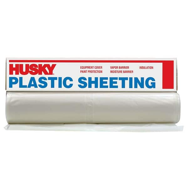 Husky 20 ft. x 200 ft. Clear 1.5 mil Plastic Sheeting (56/Pallet)