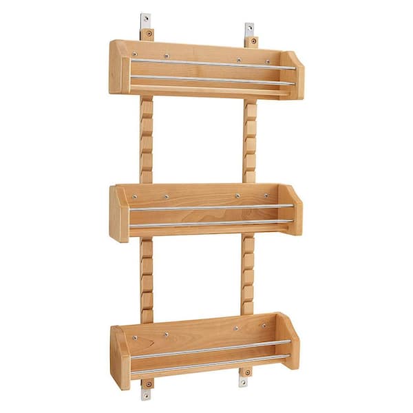 Rev-A-Shelf Medium Adjustable 3-Shelf Cabinet Door Mount Spice Rack