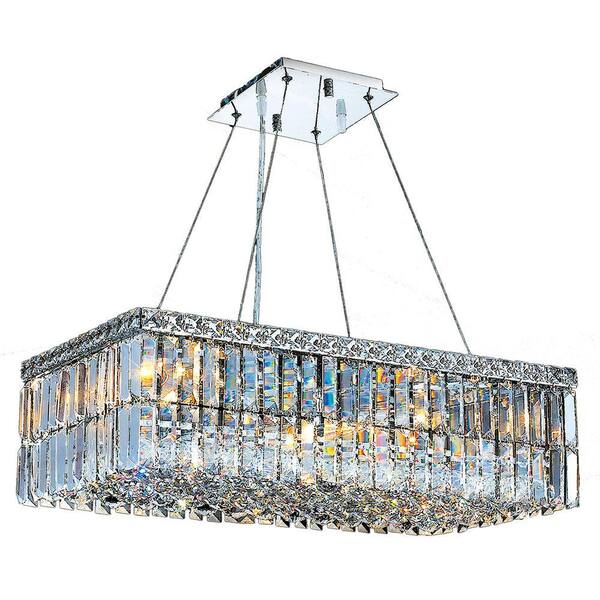 Worldwide Lighting Cascade Collection 6-Light Polished Chrome Crystal Chandelier