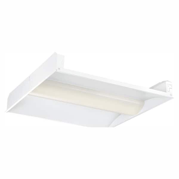Commercial Electric 2 ft. x 2 ft. 128-Watt Equivalent Integrated LED White Troffer, 4000K