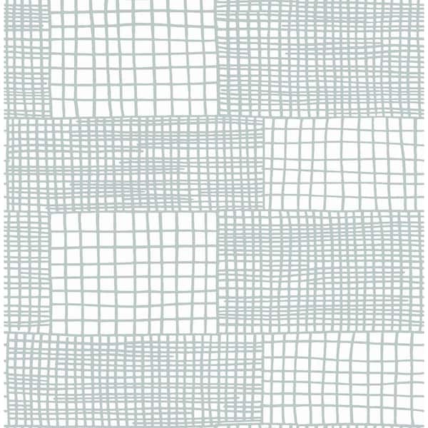 A-Street Prints Maxwell Aqua Geometric Aqua Wallpaper Sample