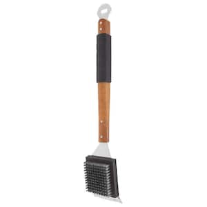 Oversized Grill Brush with Rubber Grip Handle and Bottle Opener Cooking Accessories