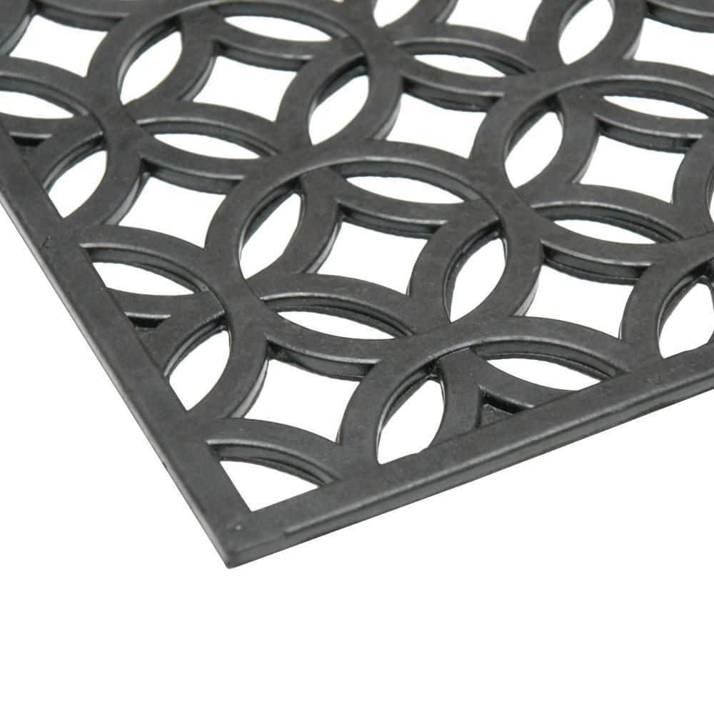 Azteca Black Rubber Non-Slip Stair Treads Set of 6