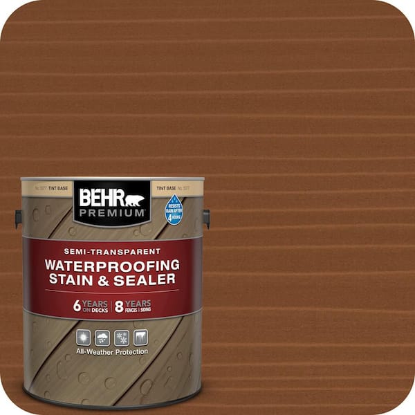 1 gal. #ST-135 Sable Semi-Transparent Waterproofing Exterior Wood Stain and Sealer