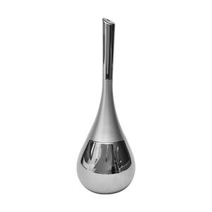 Bath Free Standing Toilet Bowl Brush and Holder Water Drop Chrome