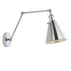 Rover 7 in. Adjustable Arm Metal LED Chrome Wall Sconce