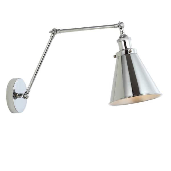 Rover 7 in. Adjustable Arm Metal LED Chrome Wall Sconce