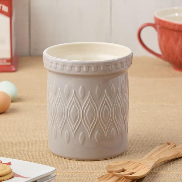 Certified International Vintage Farm Stoneware Tool Crock Canister