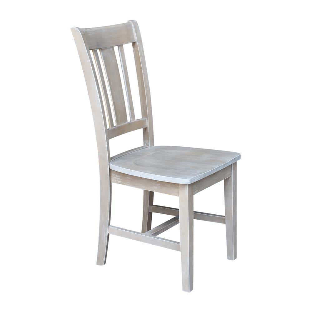 San Remo Slatback Side Chair in Washed Gray Taupe
