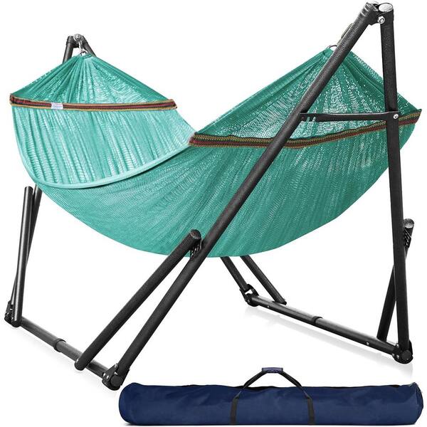 ITOPFOX 10 ft. Free Standing Camping Hammock with Stand in Light Green