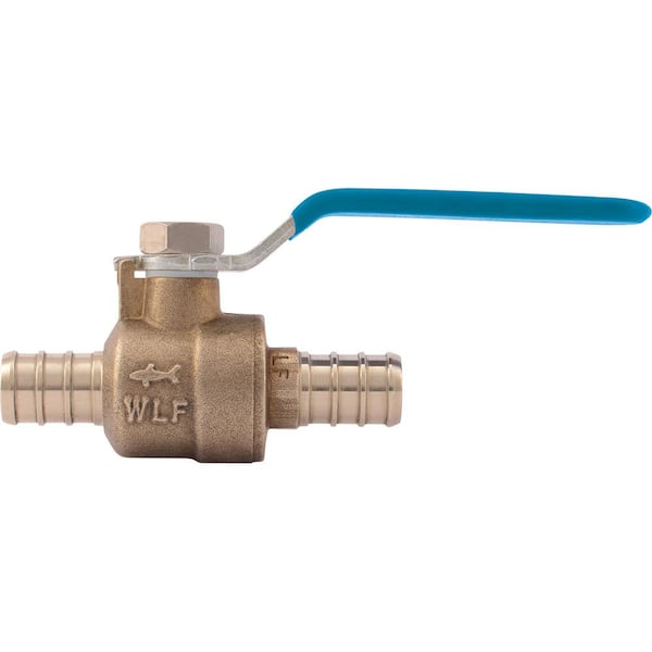 SharkBite Brass 1/2-in PEX Barb Ball Valve SharkBite Brass 1/2-in PEX Barb Ball Valve