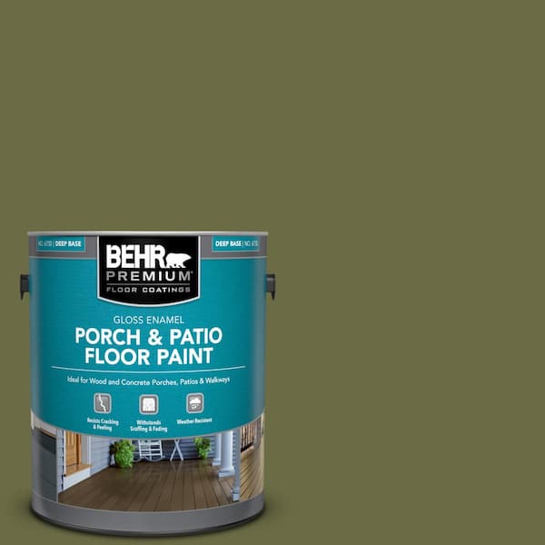 1 gal. Home Decorators Collection #HDC-CL-20 Portsmouth Olive Gloss Enamel Interior/Exterior Porch and Patio Floor Paint