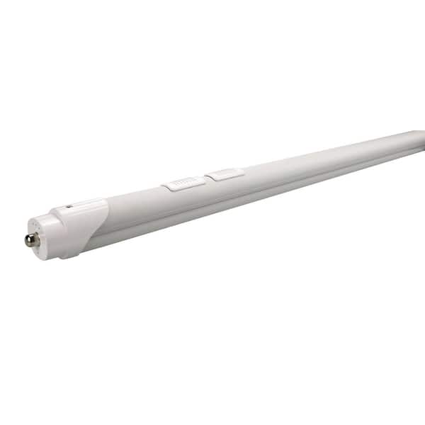 8 ft. Integrated LED Linear T8 Tube One Pin Double Ended Power Adj Watt 36-60W Adj CCT 4k-65K Frosted Lens Light 10-Pack