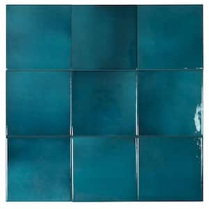 Apollo Tile Zahara 6 in. x 6 in. Glossy Slate Blue Porcelain