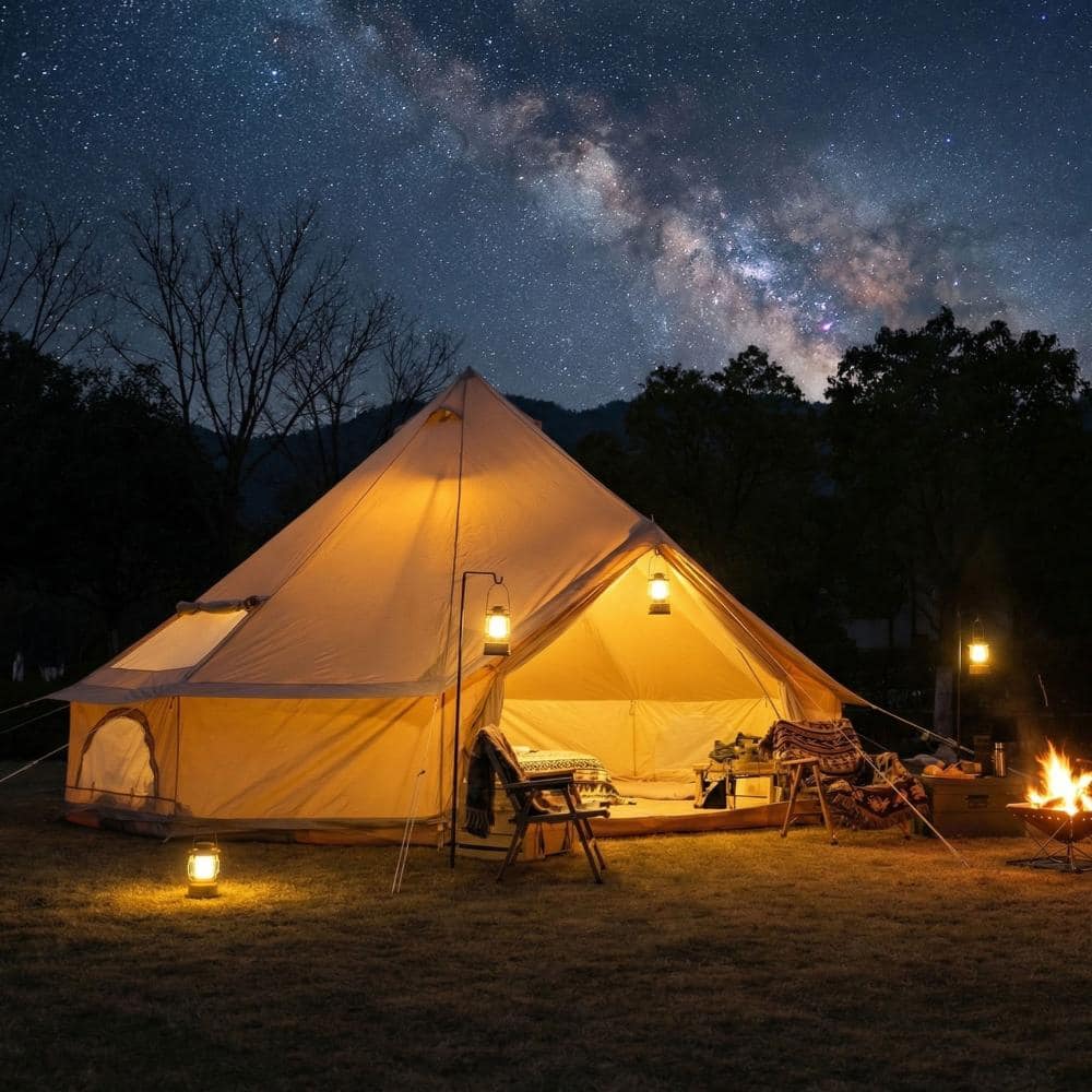 16.4FT 4-Season Bell Tent, Waterproof Glamping Yurt with Stove Jack for 10 People price history on PriceWatchPro
