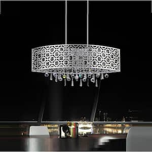 Galant 5 Light Drum Shade Chandelier With Chrome Finish