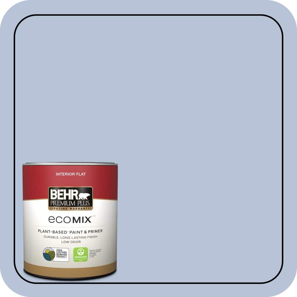1 qt. #610C-3 Virginia Blue Flat EcoMix Plant-Based Interior Paint & Primer price history on PriceWatchPro