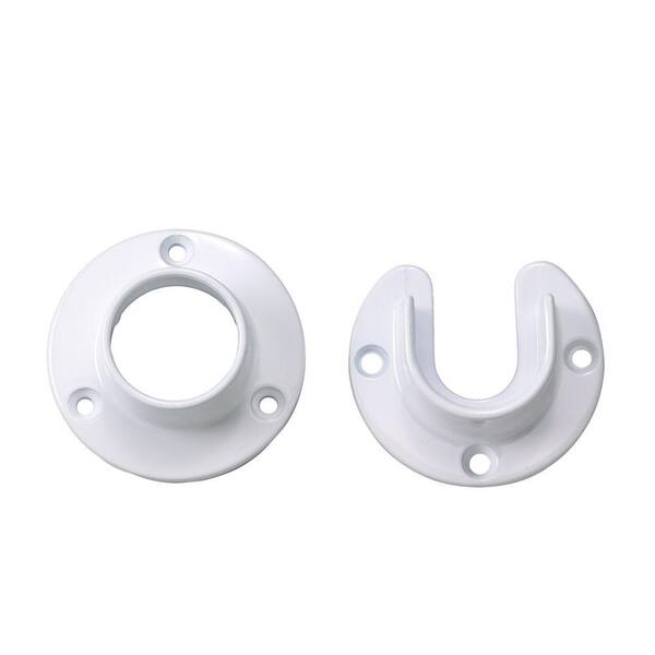 Lido Designs 1-5/16 in. Powder Coated Steel White Finish Closet Flange Set of Pair