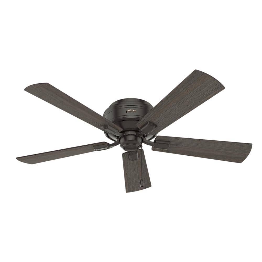52" Noble Bronze Low Profile Ceiling Fan with LED Light
