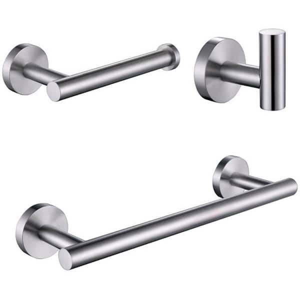 ruiling Porter 3-Piece Bath Hardware Set with Towel Hook and Toilet ...