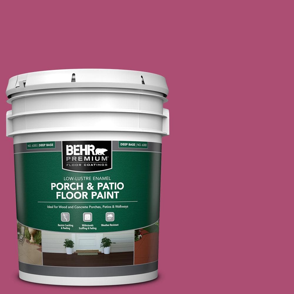 BEHR PREMIUM 5 gal. 100B7 Hot Pink LowLustre Enamel Interior/Exterior Porch and Patio Floor