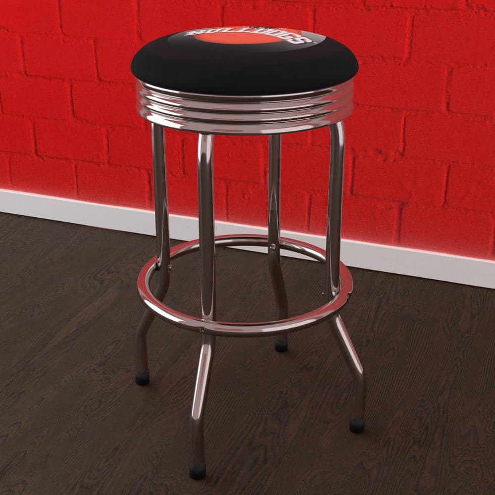 University of 29 in. Black Backless Metal Bar Stool