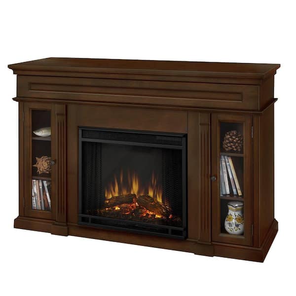Real Flame Lannon 51 in. Media Console Electric Fireplace in Espresso