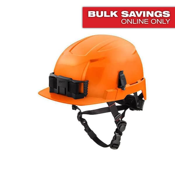 BOLT Orange Type 2 Class E Front Brim Non-Vented Safety Helmet