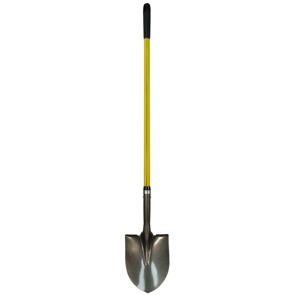 Nupla 48 in. Classic Fiberglass Round Point Shovel with Heavy