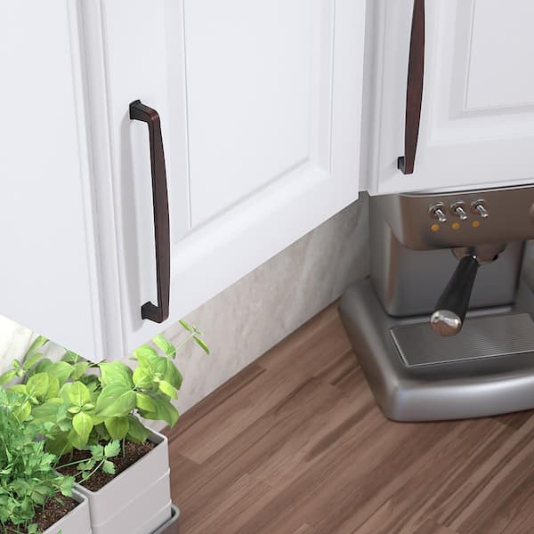 Charlemagne Collection 7-9/16 in. (192 mm) Classic Brushed Oil-Rubbed Bronze Curved Cabinet Bar Pull