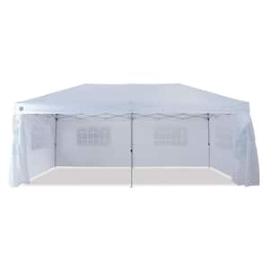 20 ft. x 10 ft. White Instant Pop Up Event Canopy Tent