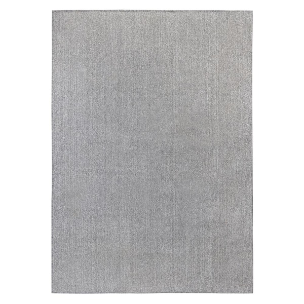 PET Rug Indoor Outdoor 6 X 9 Dark Grey Solid Hose Washable Kitchen/Bedroom/Living Room Sustainable Easy Clean Area Rug