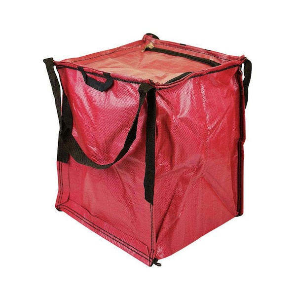 22 gal. Heavy Duty Zipper Top Tote Storage Bag, Red