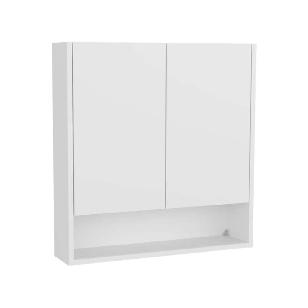 24.8 in. W x 25.8 in. H Rectangular White MDF Surface Mount Medicine Cabinet without Mirror price history on PriceWatchPro