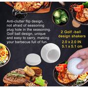 Golf-Club Style BBQ Grill Accessories Kit with Rubber Handle - Stainless Steel BBQ Tools in Bag for Camping (7-Piece)