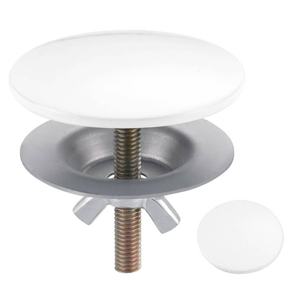 2 in. Kitchen Round Brass Sink Hole Cover in Glossy White price history on PriceWatchPro