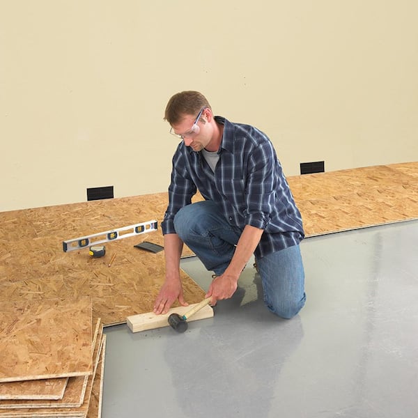 Dricore Subfloor Membrane Panel 3 4 In X 2 Ft X 2 Ft Oriented Strand Board Fg10006 The Home Depot