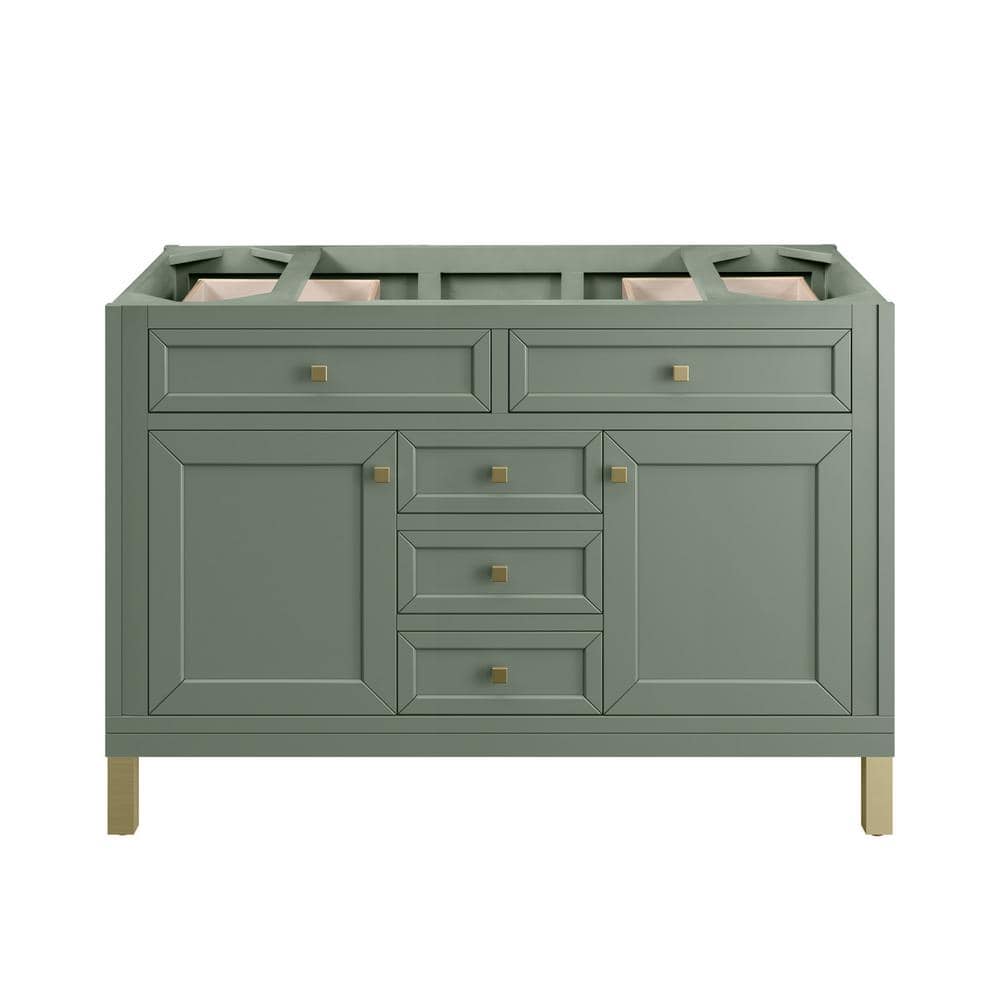 James Martin Vanities Chicago 48.0 in. W x 23.5 in. D x 32.8 in. H Single Bath Vanity Cabinet without Top in Smokey Celadon -  305-V48-SC