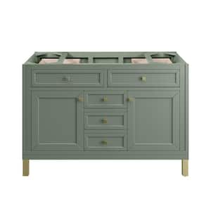 Chicago 48.0 in. W x 23.5 in. D x 32.8 in. H Single Bath Vanity Cabinet without Top in Smokey Celadon