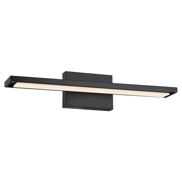 George Kovacs Parallel 24 in. 1-Light Black LED Vanity Light Bar with ...