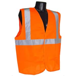 Class 2 3X-Large Orange Solid Safety Vest