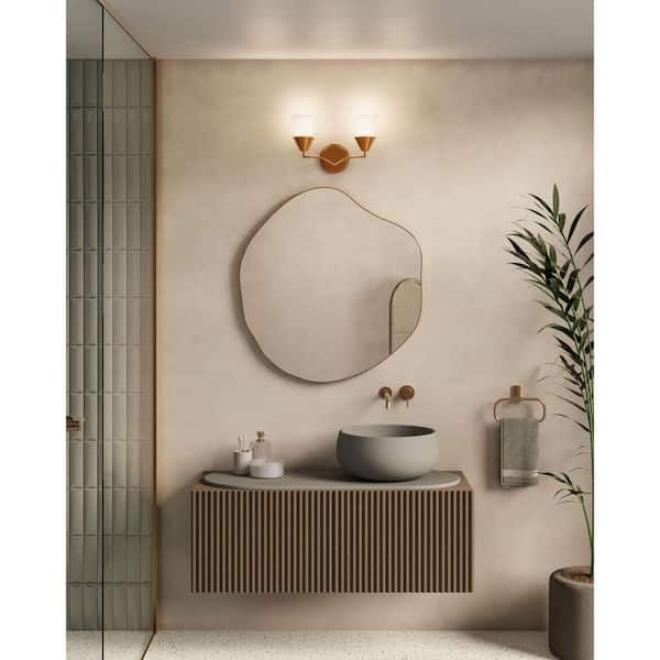Progress Lighting Pinellas Collection 2-Light Soft Gold Contemporary Vanity Light