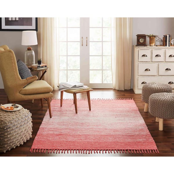Cotton Ombre Coral 5 ft. x 7 ft. Area Rug