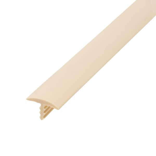 Outwater 1/2 in. Beige Flexible Polyethylene Center Barb Hobbyist Pack Bumper Tee Moulding Edging 25 ft. long Coil