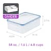 Storage Divided 2-Piece Rectangular Food Storage Containers, 54.1 oz., Set