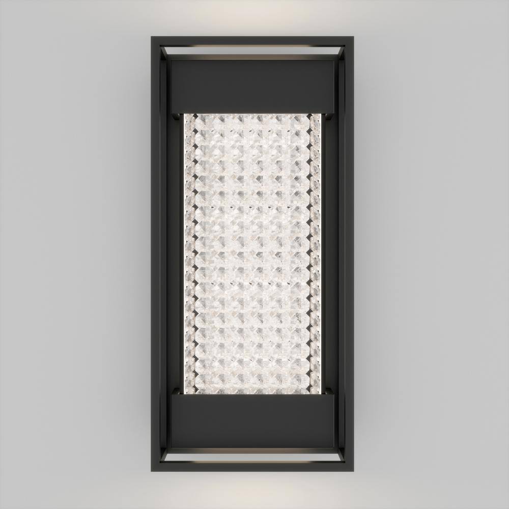 Black Medium Steel Modern Outdoor LED Lantern Sconce