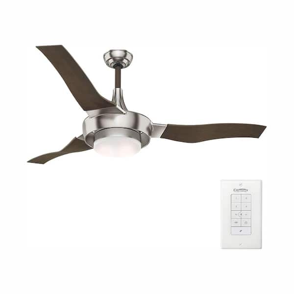 Casablanca Perseus 64 in. LED Indoor/Outdoor Brushed Nickel Ceiling Fan