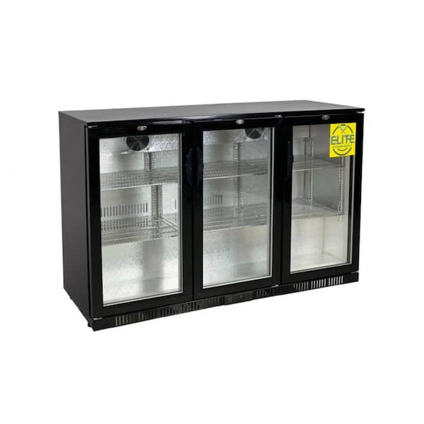 53.1 in. 11.01 cu. ft. Commercial NSF Merchandiser Beverage back bar cooler EKSB35L in Black