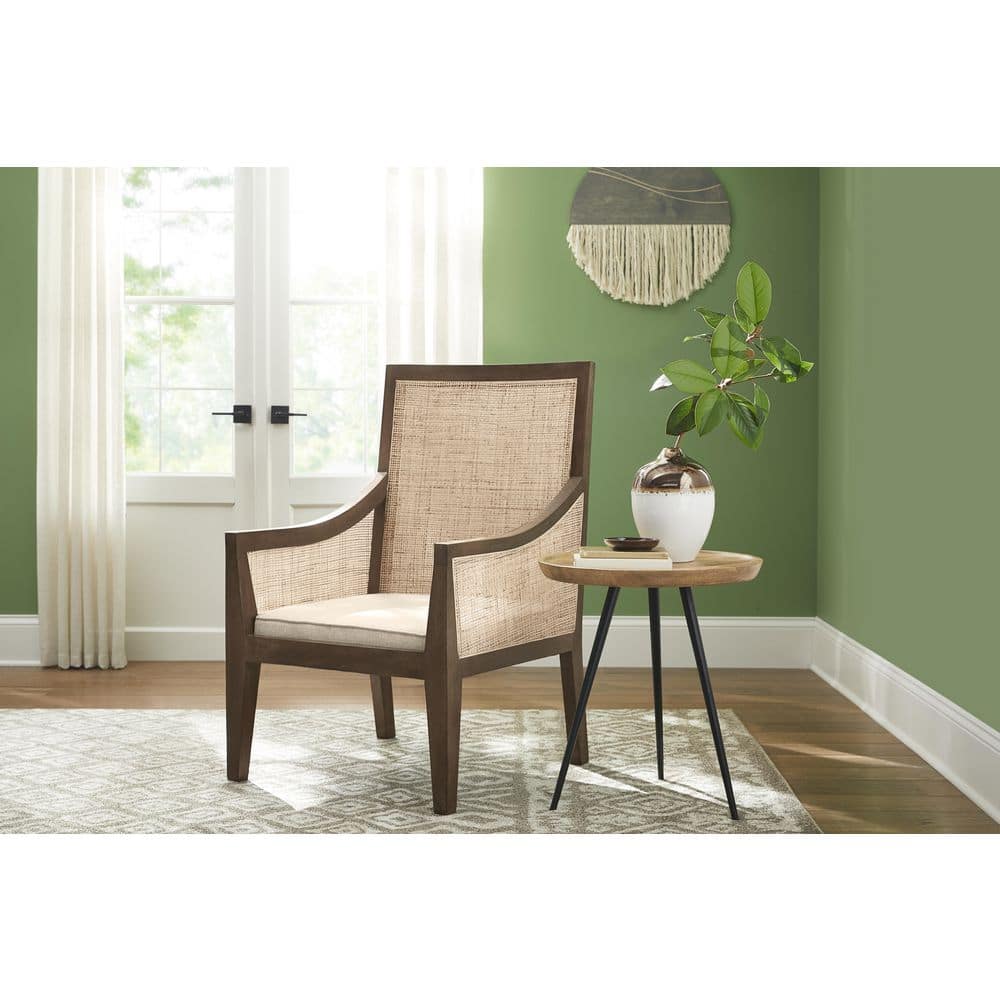 Home Decorators Collection Haze Cane Fabric Arm Chair Set of 1 CAC UV 21 028 The Home Depot